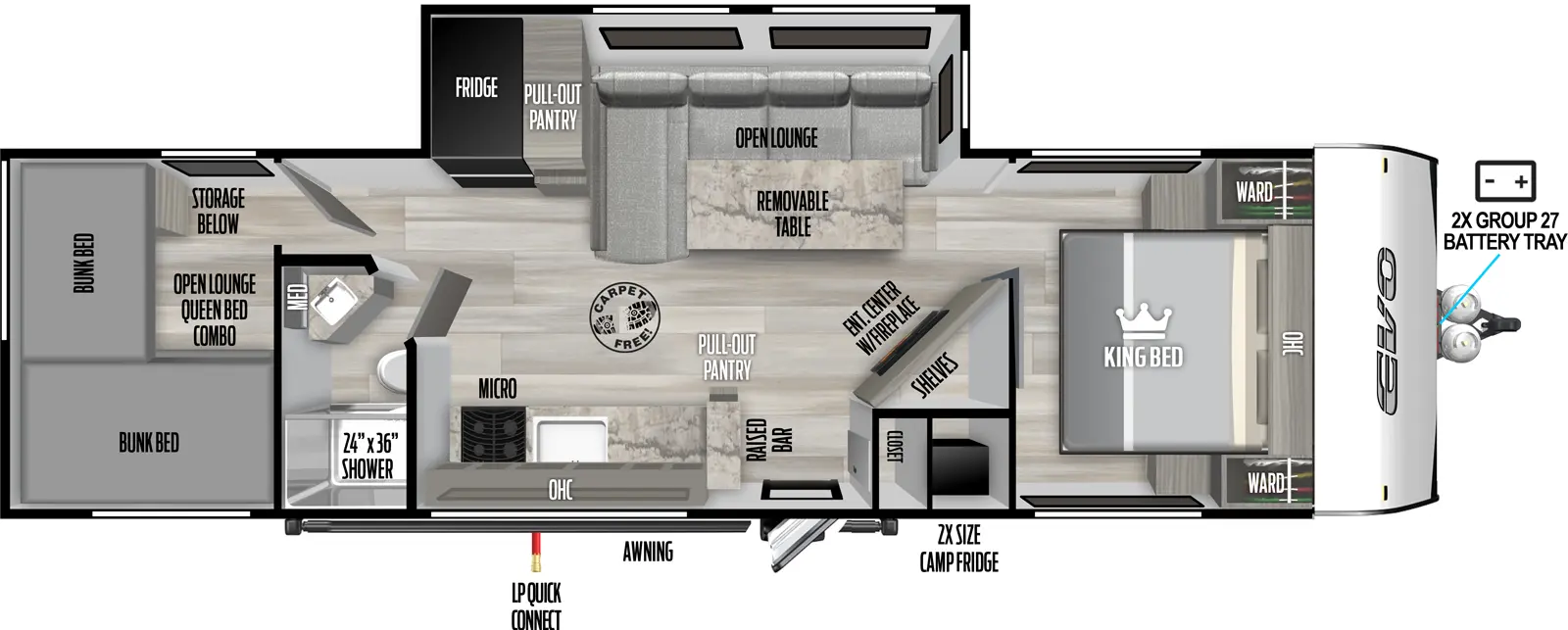 Evo East 28BH Floorplan